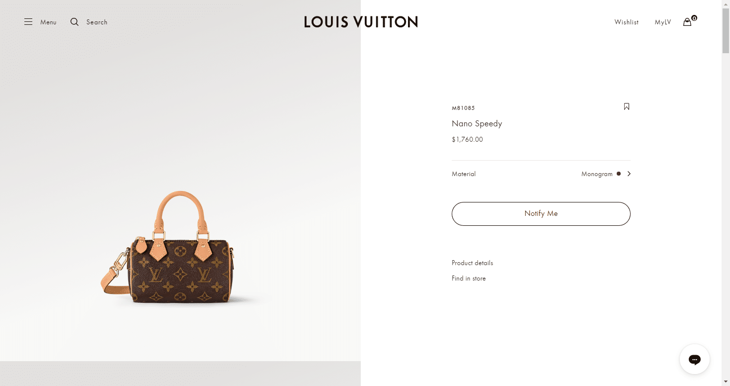 LV 𝐍𝐀𝐍𝐎 𝐒𝐏𝐄𝐄𝐃𝐘 𝐌𝐈𝐍𝐈芯片菱形跳动码枕头包系列 M81085-高仿包包