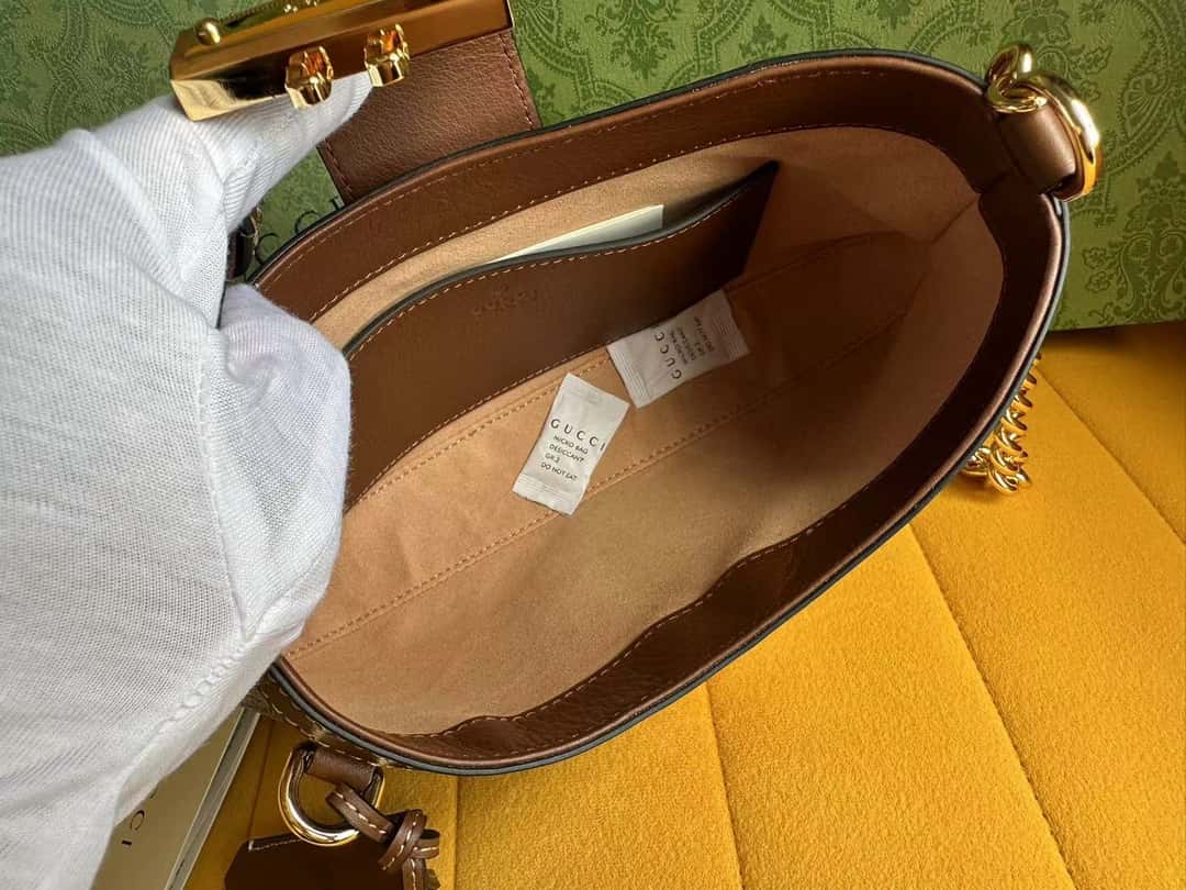 【原厂皮】米色和乌木色GG Supreme帆布811705-高仿包包