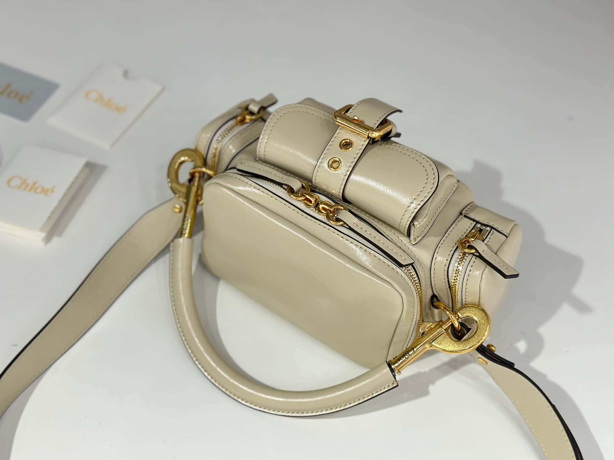 Chloe 2024秋冬新款Camera Bag W0653白色-高仿包包