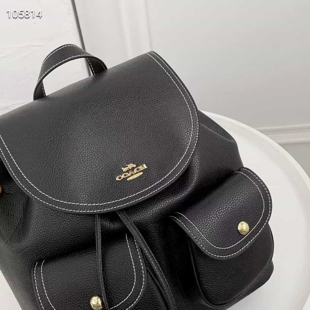 coa蔻 新款 Pennies Backpack女士双肩包抽绳背包c4611 6145 6146-高仿包包