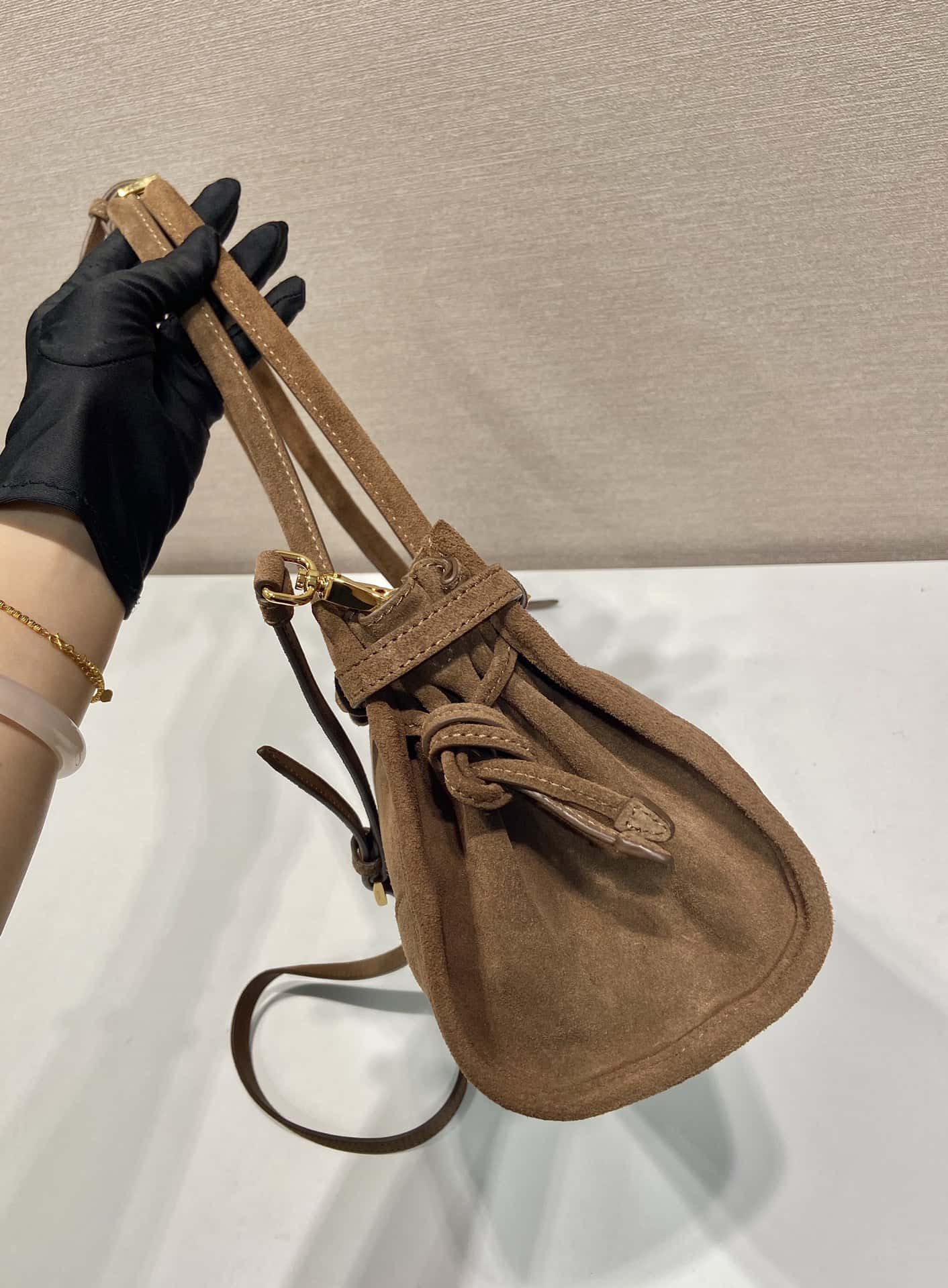 PRADA LusSolf磨砂皮 1BA426 深棕色-高仿包包 PRADA LusSolf磨砂皮 1BA426 深棕色-高仿包包