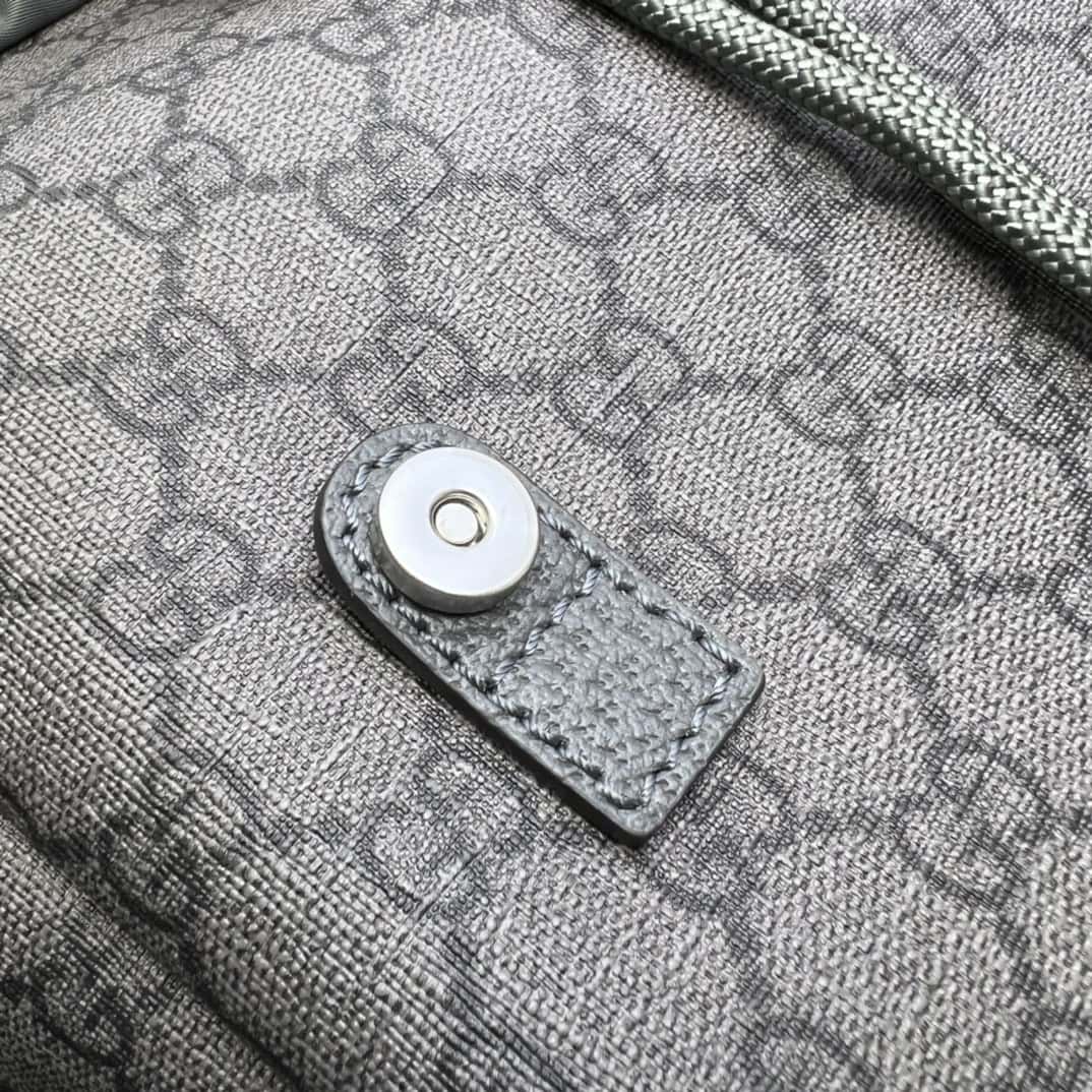 GUCCI古驰Ophidia系列中号GG背包 598140灰PVC/灰皮-高仿包包