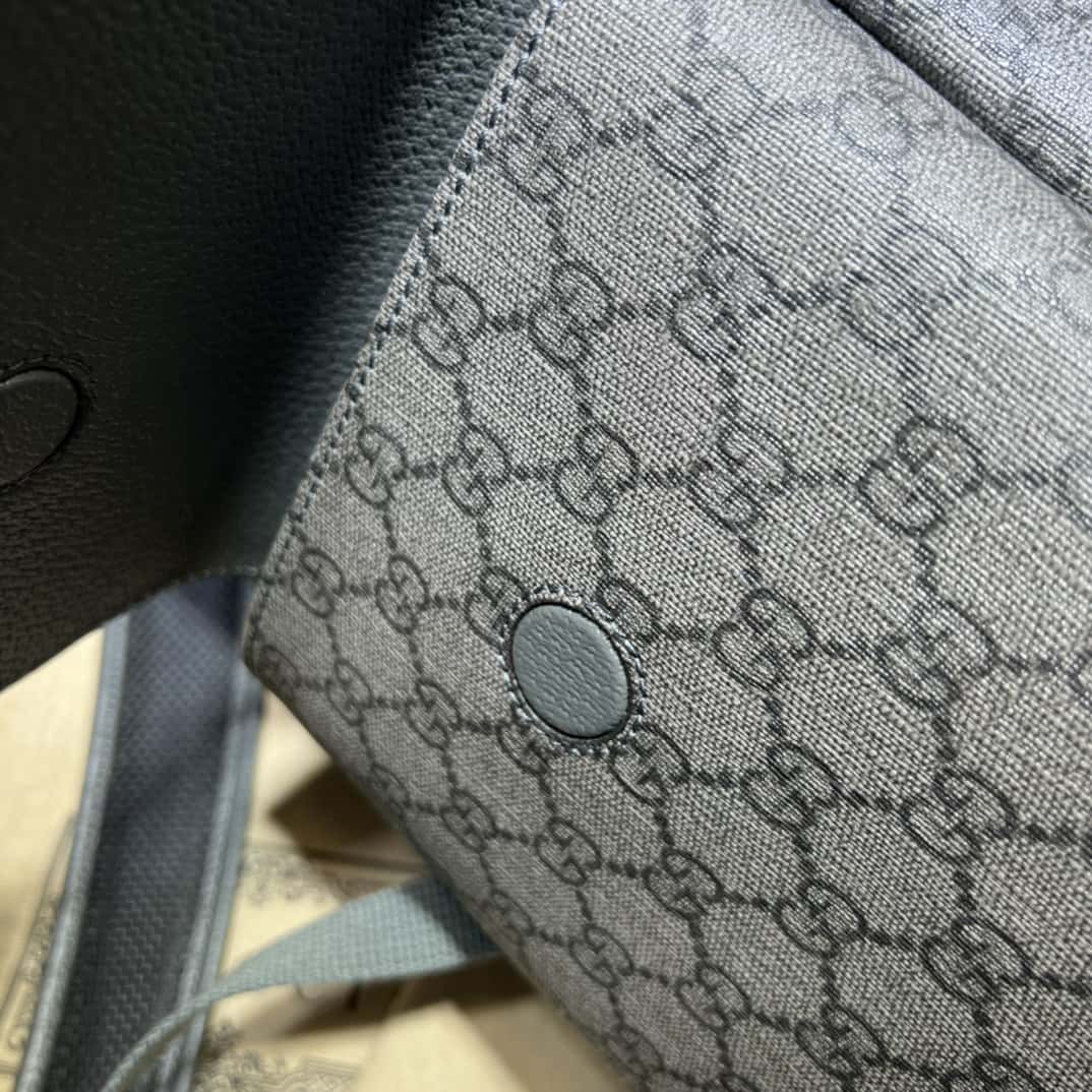 GUCCI古驰Ophidia系列中号GG背包 598140灰PVC/灰皮-高仿包包