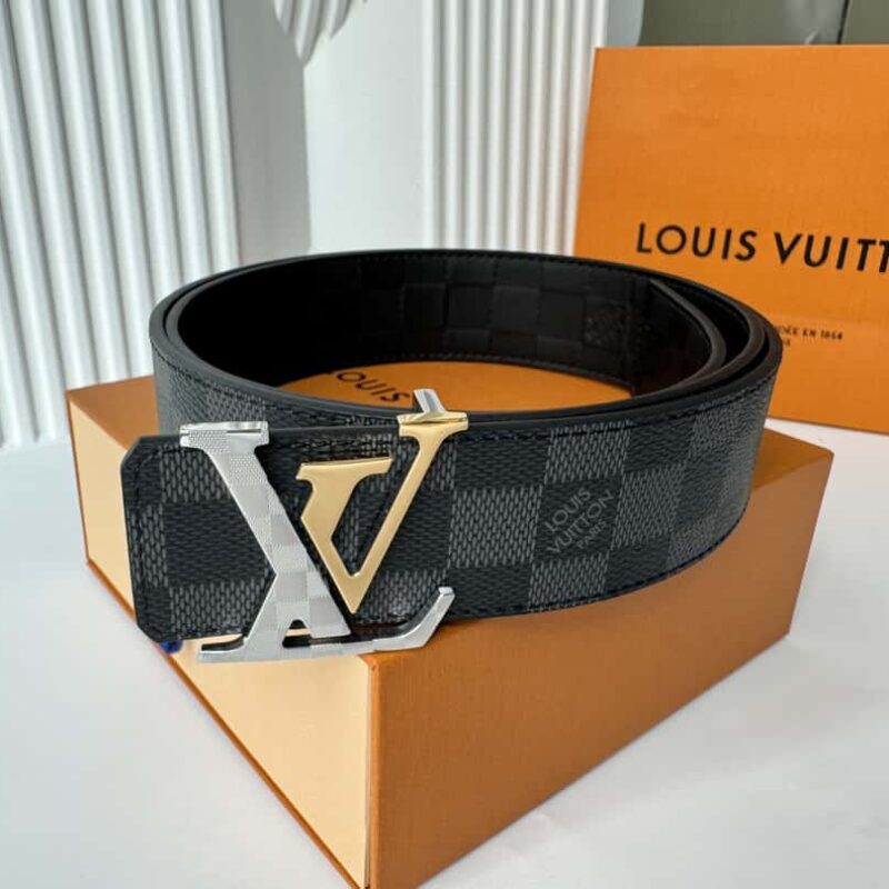 LV 字母logo金属扣双面可用腰带 4.0cm-高仿包包 LV 字母logo金属扣双面可用腰带 4.0cm-高仿包包