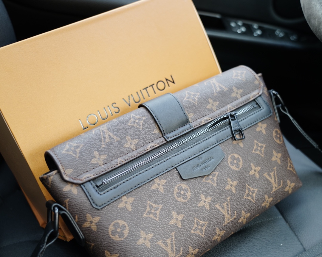 路易威登原單小牛皮 官網同步 高版本 斜挎單肩高仿背包-高仿包包