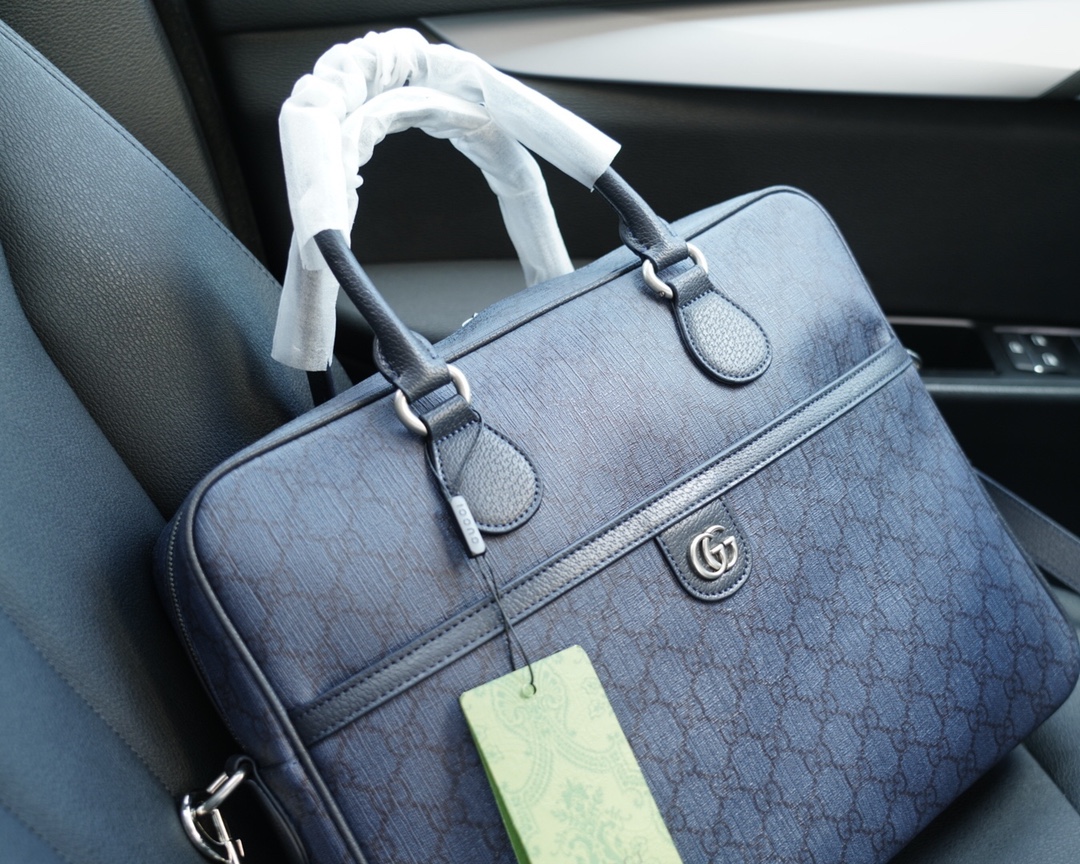 高仿包古驰规格：38x28x7高版本 公文斜挎手提背包-高仿包包