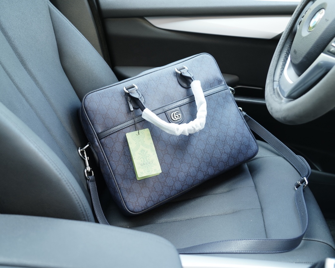 高仿包古驰规格：38x28x7高版本 公文斜挎手提背包-高仿包包