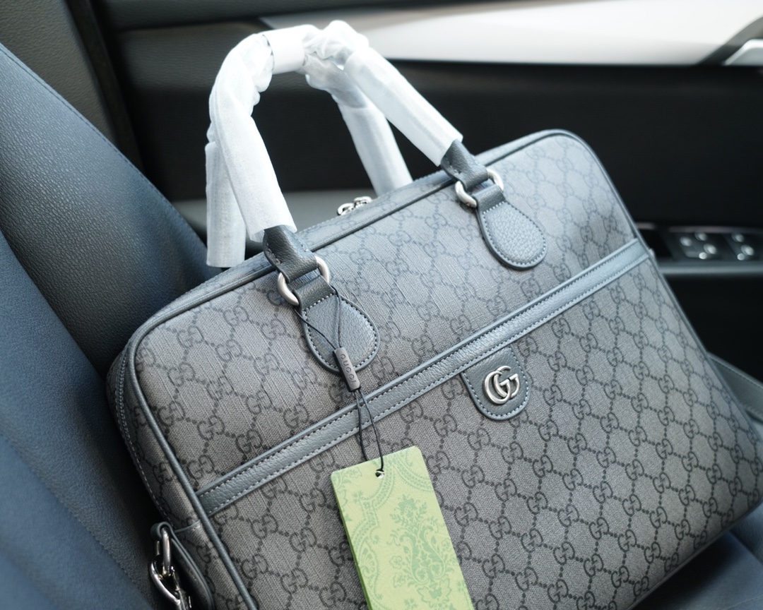 原单小牛皮材质古驰一比一高仿公文包【规格：38x28x7】-高仿包包