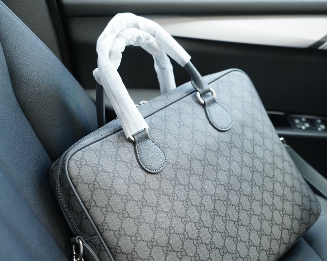 原单小牛皮材质古驰一比一高仿公文包【规格：38x28x7】-高仿包包