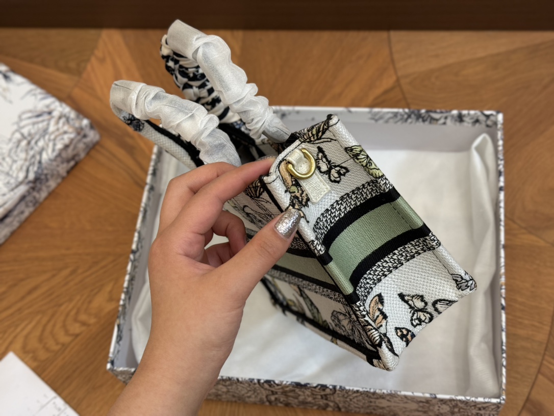 迪奥高仿包新版配肩带 Dior 原版布提花购物袋-高仿包包